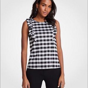 Ann Taylor Gingham Sleeveless Top